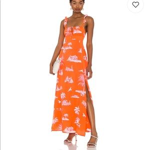 Agua Bendita tropical print Maxi